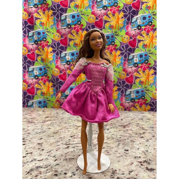 Mattel Barbie Beautiful Princess Articulating Purple Dress African American - Picture 2 of 5